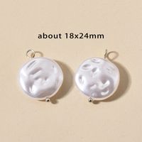 10 PCS/Package Stainless Steel Imitation Pearl Irregular Heart Shape Beads Baroque Style sku image 6