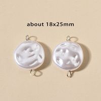 10 PCS/Package Stainless Steel Imitation Pearl Irregular Heart Shape Beads Baroque Style sku image 5