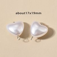 10 PCS/Package Stainless Steel Imitation Pearl Irregular Heart Shape Beads Baroque Style sku image 2