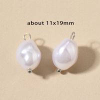 10 PCS/Package Stainless Steel Imitation Pearl Irregular Heart Shape Beads Baroque Style sku image 4