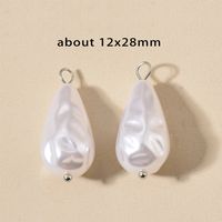 10 PCS/Package Stainless Steel Imitation Pearl Irregular Heart Shape Beads Baroque Style sku image 10