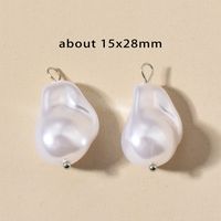10 PCS/Package Stainless Steel Imitation Pearl Irregular Heart Shape Beads Baroque Style sku image 12