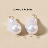 10 PCS/Package Stainless Steel Imitation Pearl Irregular Heart Shape Beads Baroque Style sku image 11