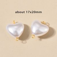 10 PCS/Package Stainless Steel Imitation Pearl Irregular Heart Shape Beads Baroque Style sku image 13