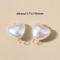 10 PCS/Package Stainless Steel Imitation Pearl Irregular Heart Shape Beads Baroque Style sku image 14