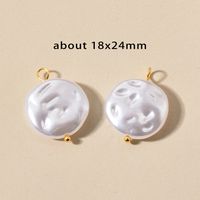 10 PCS/Package Stainless Steel Imitation Pearl Irregular Heart Shape Beads Baroque Style sku image 18