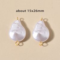 10 PCS/Package Stainless Steel Imitation Pearl Irregular Heart Shape Beads Baroque Style sku image 19