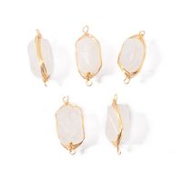 5 Pcs/package Simple Style Geometric Natural Stone Plating Pendant Jewelry Accessories sku image 3