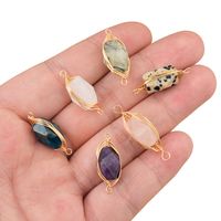 5 Pcs/package Simple Style Geometric Natural Stone Plating Pendant Jewelry Accessories main image 2