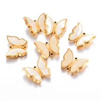 5 Pcs/package Sweet Butterfly Stainless Steel Plating Pendant Jewelry Accessories main image 7