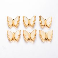 5 Pcs/package Sweet Butterfly Stainless Steel Plating Pendant Jewelry Accessories main image 6
