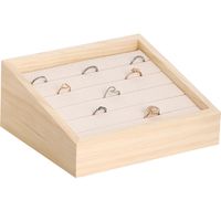Simple Style Geometric Solid Wood Flannel Jewelry Rack main image 3
