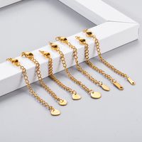 20 Pcs/package Simple Style Solid Color Stainless Steel Plating Chain Jewelry Accessories main image 1