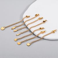 20 Pcs/package Simple Style Solid Color Stainless Steel Plating Chain Jewelry Accessories main image 4