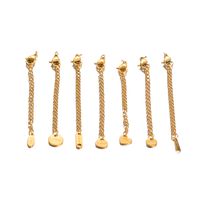 20 Pcs/package Simple Style Solid Color Stainless Steel Plating Chain Jewelry Accessories main image 3