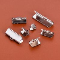 20 PCS/Package Stainless Steel Solid Color Jewelry Buckle Simple Style main image 3