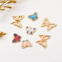 A Pack Of 3 Simple Style Butterfly Stainless Steel Enamel Pendant Jewelry Accessories main image 3