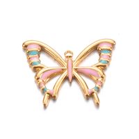 Un Pack De 3 Style Simple Papillon Acier Inoxydable Émail Pendentif Bijoux Accessoires sku image 6