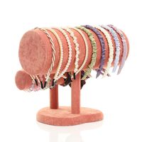 Nordic Style Solid Color Sponge Bamboo Flannel Jewelry Rack main image 4