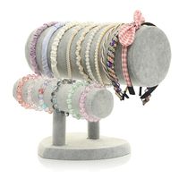 Nordic Style Solid Color Sponge Bamboo Flannel Jewelry Rack sku image 3