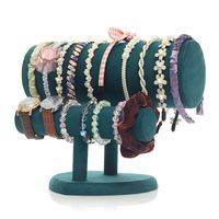 Nordic Style Solid Color Sponge Bamboo Flannel Jewelry Rack sku image 1