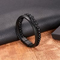 Retro Geometric Pu Leather Braid Men's Bracelets main image 4
