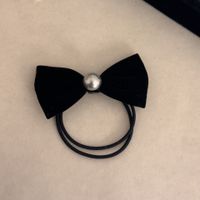 Women's Sweet Bow Knot Artificial Pearl Cloth Hair Tie sku image 3