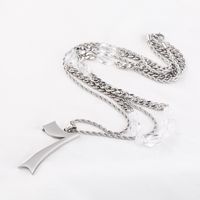 Hip-Hop Number 304 Stainless Steel Arylic Polishing Plating Men's Double Layer Necklaces main image 4