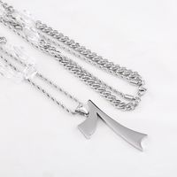 Hip-Hop Number 304 Stainless Steel Arylic Polishing Plating Men's Double Layer Necklaces main image 6