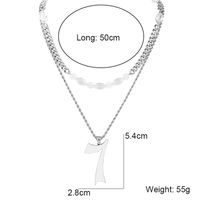Hip-Hop Number 304 Stainless Steel Arylic Polishing Plating Men's Double Layer Necklaces main image 2