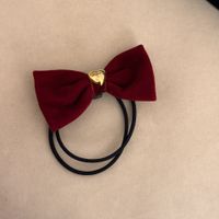 Women's Sweet Bow Knot Artificial Pearl Cloth Hair Tie sku image 2
