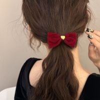 Women's Sweet Bow Knot Artificial Pearl Cloth Hair Tie main image 2