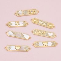 1 Piece Basic Star Moon Heart Shape Copper Plating Inlay Pendant Jewelry Accessories main image 5