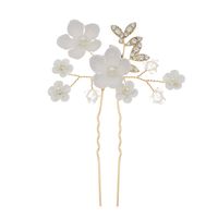 Women's Sweet Flower Imitation Pearl Soft Clay Plating Inlay Artificial Pearls Hairpin main image 6
