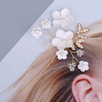 Women's Sweet Flower Imitation Pearl Soft Clay Plating Inlay Artificial Pearls Hairpin main image 5