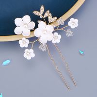 Women's Sweet Flower Imitation Pearl Soft Clay Plating Inlay Artificial Pearls Hairpin main image 7