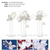 Women's Sweet Flower Artificial Crystal Artificial Pearl Soft Clay Handmade Hairpin sku image 1