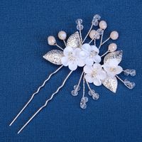 Women's Sweet Flower Artificial Crystal Artificial Pearl Soft Clay Handmade Hairpin main image 5