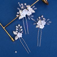 Women's Sweet Flower Artificial Crystal Artificial Pearl Soft Clay Handmade Hairpin main image 3