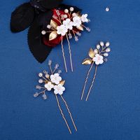 Women's Sweet Flower Artificial Crystal Artificial Pearl Soft Clay Handmade Hairpin main image 6