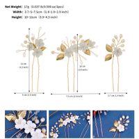 Women's Sweet Flower Artificial Crystal Artificial Pearl Soft Clay Handmade Hairpin sku image 2