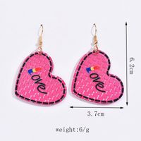 1 Pair Romantic Sweet Letter Heart Shape Arylic Drop Earrings sku image 1