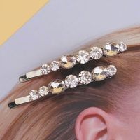 Women's Simple Style Round Solid Color Rhinestone Plating Hair Clip main image 3