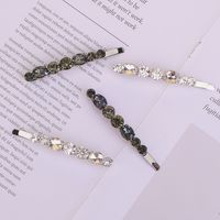 Women's Simple Style Round Solid Color Rhinestone Plating Hair Clip main image 5