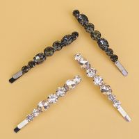 Women's Simple Style Round Solid Color Rhinestone Plating Hair Clip main image 4