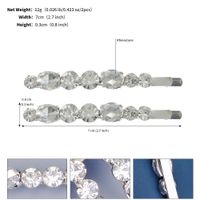 Women's Simple Style Round Solid Color Rhinestone Plating Hair Clip main image 2