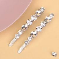 Women's Simple Style Round Solid Color Rhinestone Plating Hair Clip main image 6