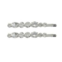 Women's Simple Style Round Solid Color Rhinestone Plating Hair Clip main image 7