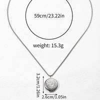 Stainless Steel Vintage Style Classic Style Square Oval Heart Shape Plating Pendant Necklace main image 3