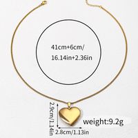 Stainless Steel Vintage Style Classic Style Square Oval Heart Shape Plating Pendant Necklace main image 4